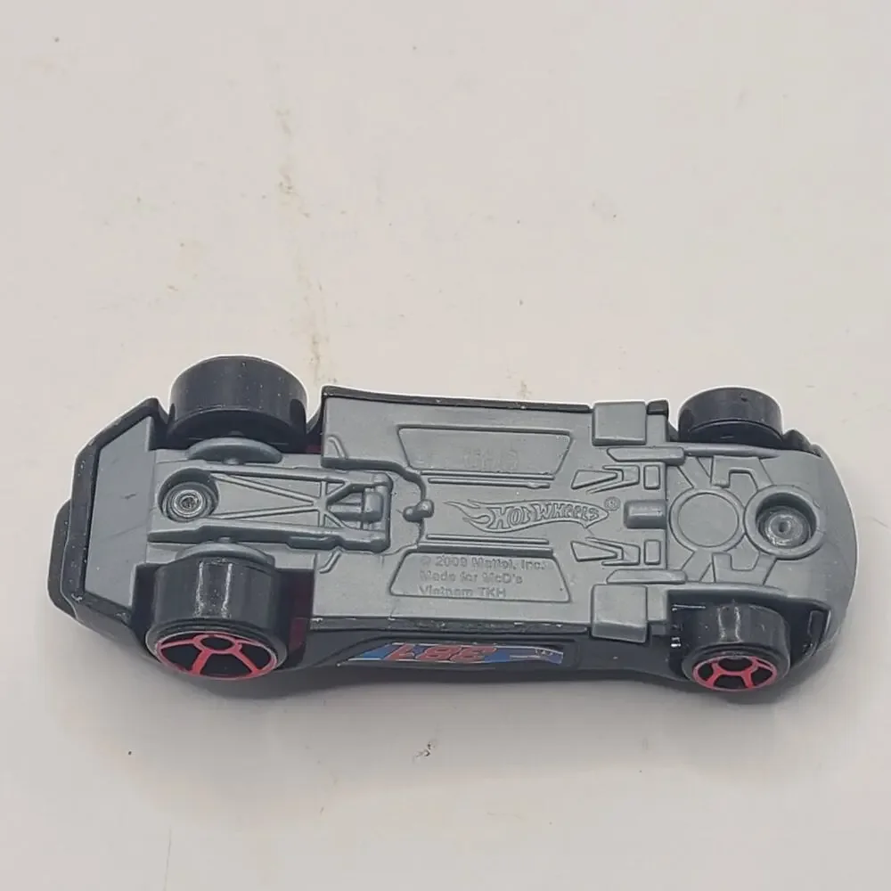 Hot Wheels Car 381 Stickers McDonalds Happy Meal Toy 2009 Black Red Blue